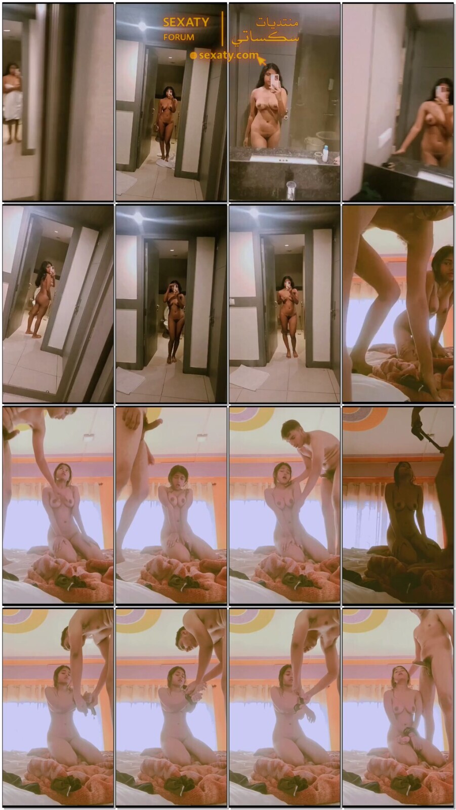 فتاة سمرة عسل تستعرض احلى جسد لفحلها