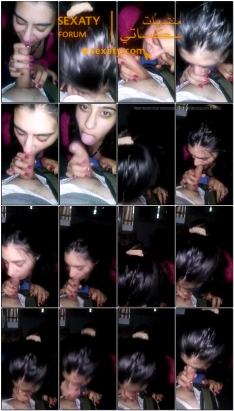 بنوتة ممحونة تمص زبر حبيبها بكلو