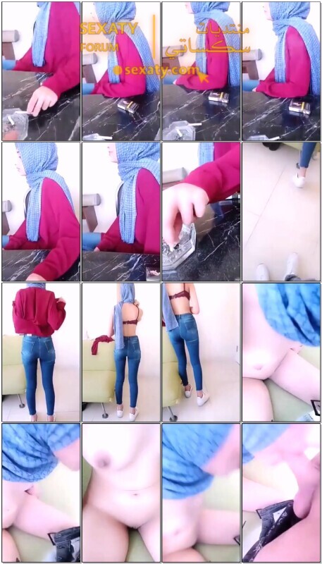 بنت محجبة بجسد كيرفي نازلة ترضع زبر حبيبها