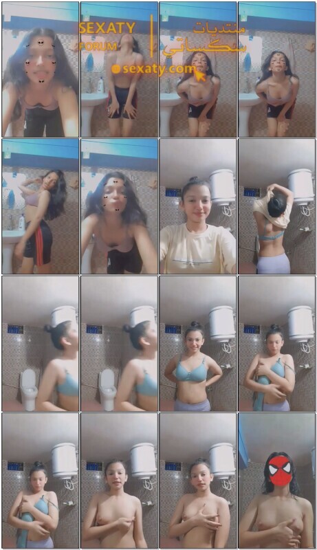 بنوتة كتكوتة تصور لحبيبها احلى بزاز و تتشرمط عليه بدلع