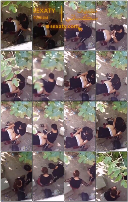 مع حبيبها في الجنينة ينيكها من طيزها المربرب و يجيبو عليها