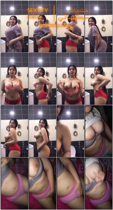 بنت سكسي بأحلى فستان تعرض احلى بزاز و جسد و كس